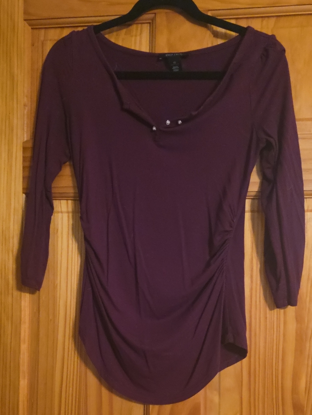 Women's White house black market Beaded Detail Long Sleeve Top
